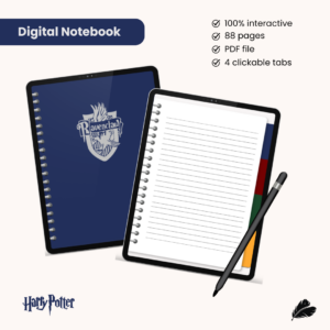 Gryffindor Digital Notebook | Harry Potter Inspired Interactive PDF